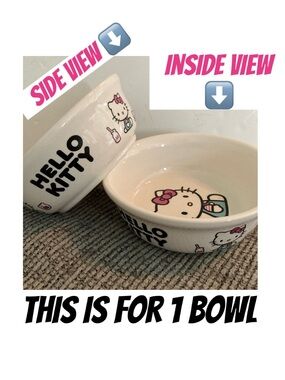 Hello kitty cat bowl NEW food bowl water bowl by Sanrio